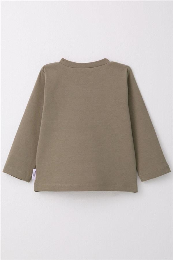 Baby Boy Long-Sleeve T-Shirt Basic Khaki Green (1-1.5 Years)