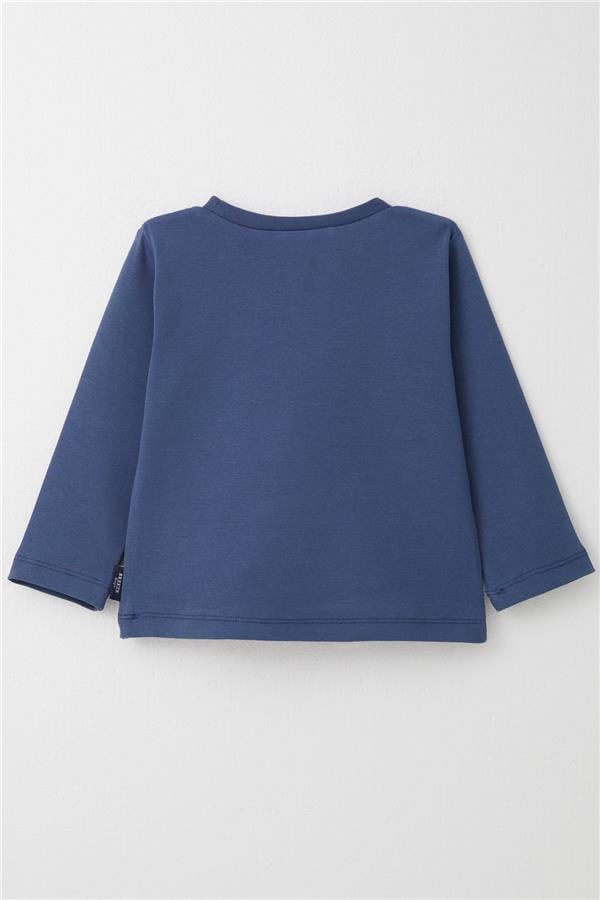 Baby Boy Long-Sleeve T-Shirt Basic Indigo (1-1.5 Years)