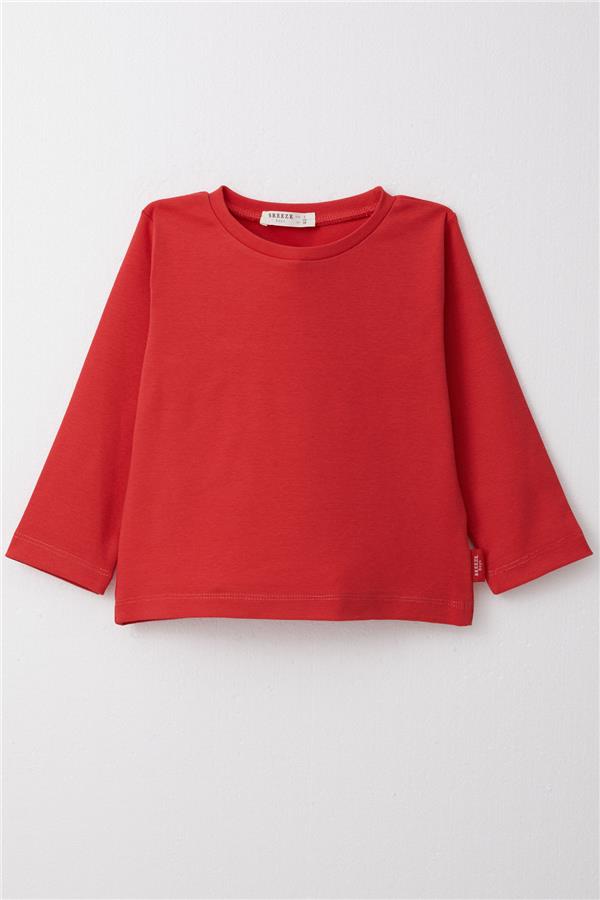 Baby Boy Long-Sleeve T-Shirt Basic Red (1-1.5 Years)