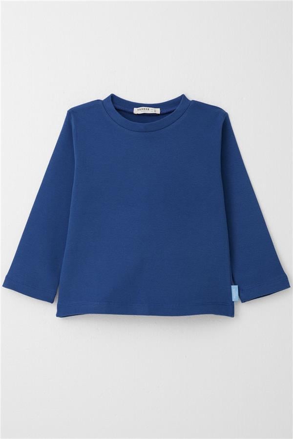 Baby Boy Long-Sleeve T-Shirt Basic Dark Blue (1-1.5 Years)