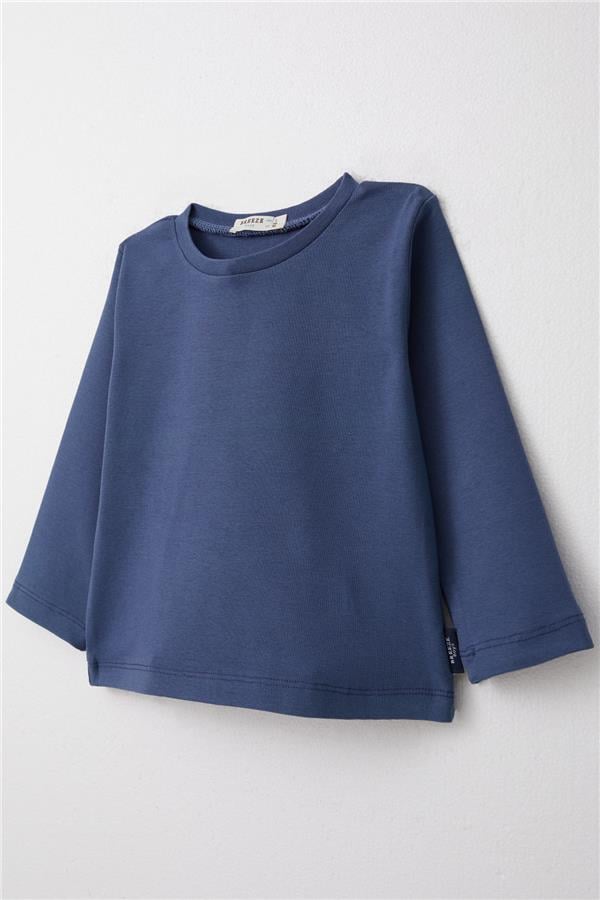 Baby Boy Long-Sleeve T-Shirt Basic Indigo (1-1.5 Years)