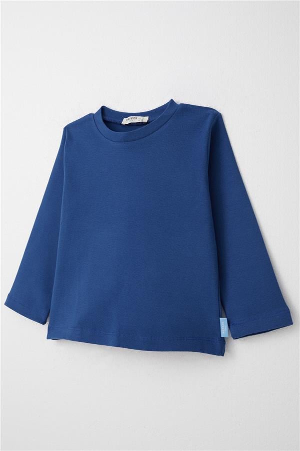 Baby Boy Long-Sleeve T-Shirt Basic Dark Blue (1-1.5 Years)