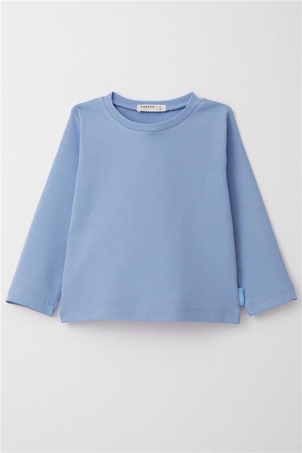 Baby Boy Long-Sleeve T-Shirt Basic Blue (1-1.5 Years)