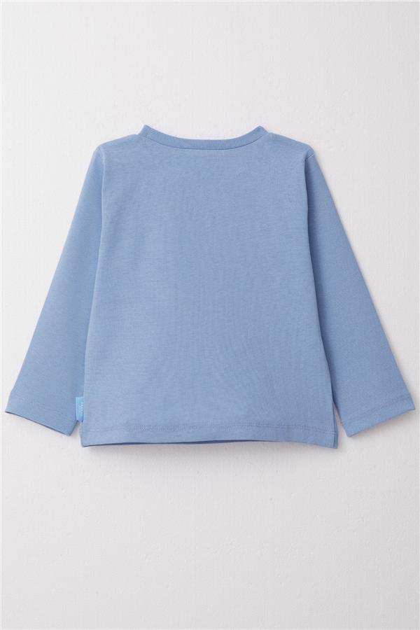 Baby Boy Long-Sleeve T-Shirt Basic Blue (1-1.5 Years)