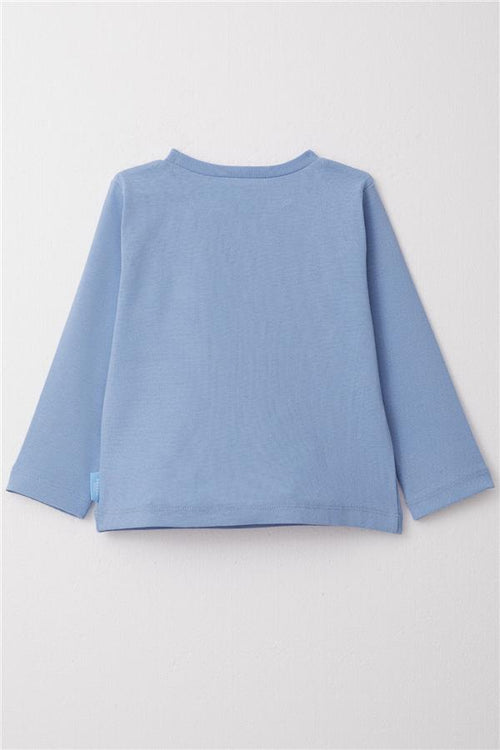 Baby Boy Long-Sleeve T-Shirt Basic Blue (1-1.5 Years)