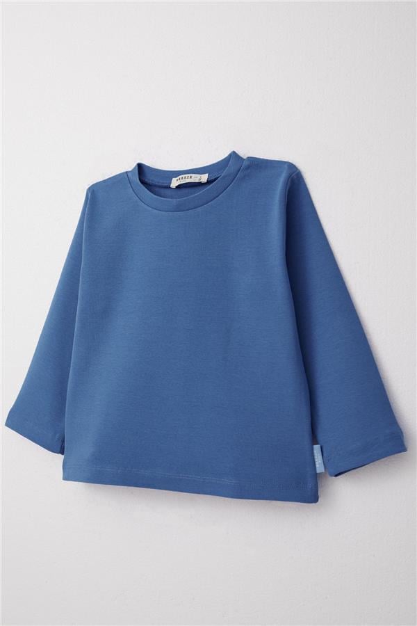 Baby Boy Long-Sleeve T-Shirt Basic Blue (1-2 Years)