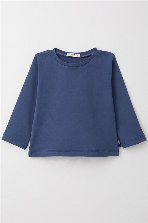 Baby Boy Long-Sleeve T-Shirt Basic Indigo (1-1.5 Years)