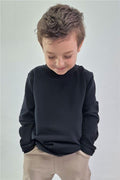 Boys' Long-Sleeve T-Shirt Basic Black (Ages 5-14)