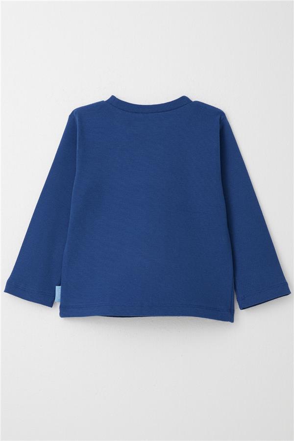 Baby Boy Long-Sleeve T-Shirt Basic Dark Blue (1-1.5 Years)