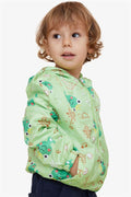 Boys' Raincoat with Prince and Frog Design, Pistachio Green (Ages 1-6)