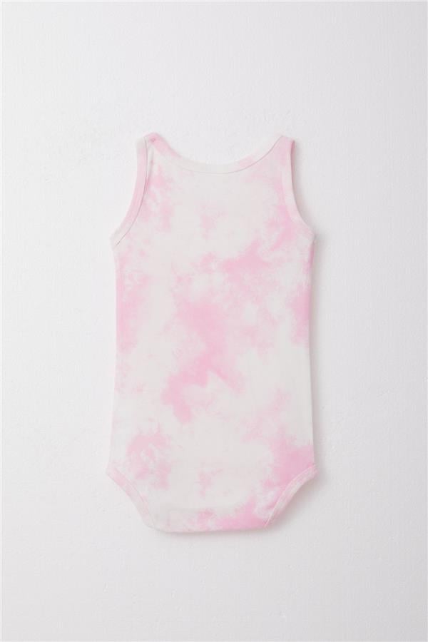 Baby Girl Athletic Bodysuit Batik Pattern Pink (9 Months-2 Years)
