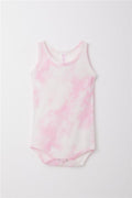 Baby Girl Athletic Bodysuit Batik Pattern Pink (9 Months-2 Years)