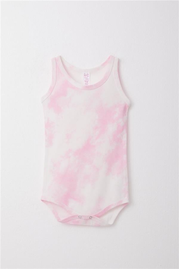 Baby Girl Athletic Bodysuit Batik Pattern Pink (9 Months-2 Years)