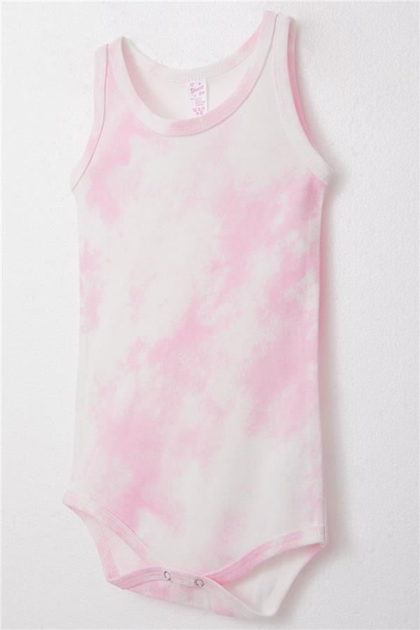 Baby Girl Athletic Bodysuit Batik Pattern Pink (9 Months-2 Years)
