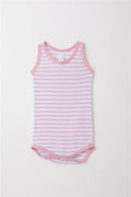 Baby Girl's Striped Pink Bodysuit (9 Months-2 Years)