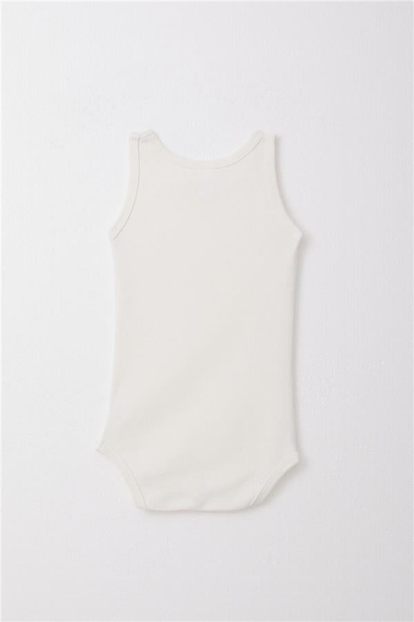 Baby Girl Snap-Button Bodysuit Jacquard Ecru (9 Months-3 Years)