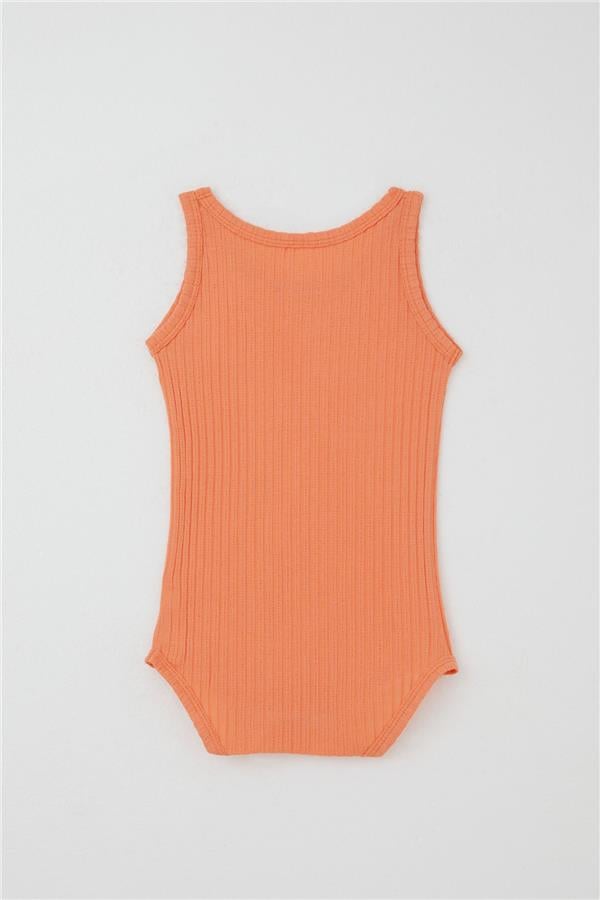 Baby Girl Snap-Button Bodysuit Jacquard Salmon (9 Months-3 Years)
