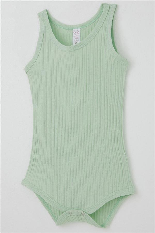 Baby Girl Snap-Button Bodysuit Jacquard Aqua Green (9 Months-3 Years)