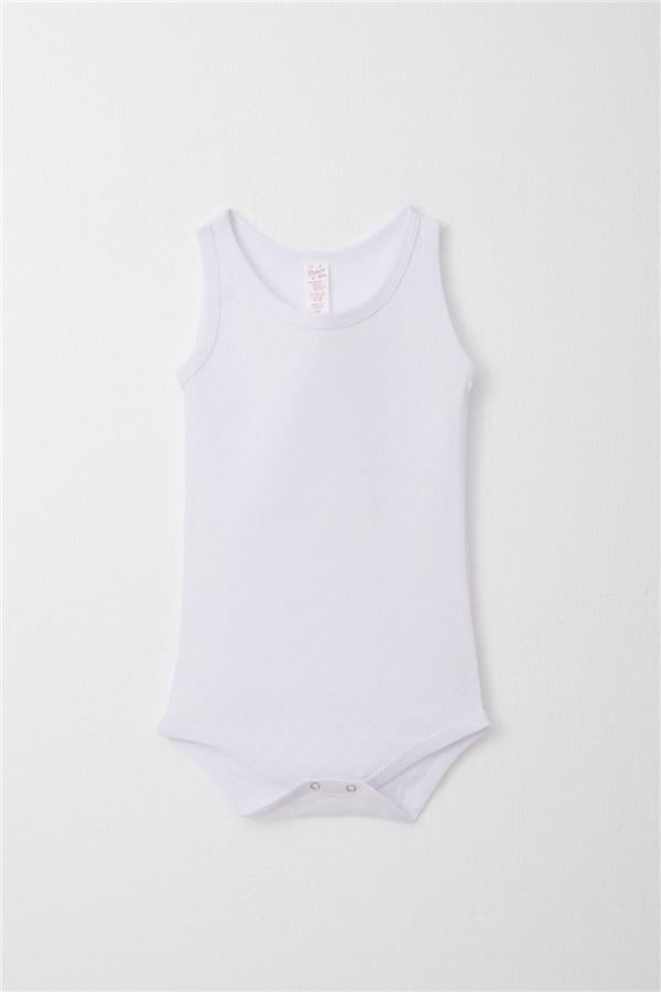 Baby Girl Snap-Button Bodysuit with Jacquard Heart Pattern, White (9 Months-3 Years)
