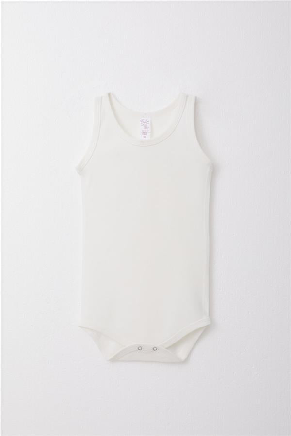 Baby Girl Snap-Button Bodysuit, Ecru (9 Months-3 Years)