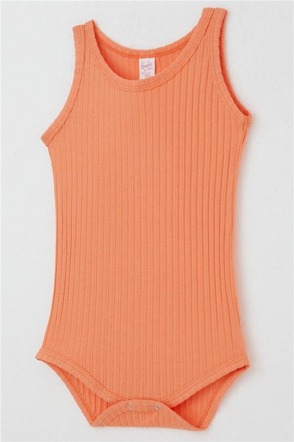 Baby Girl Snap-Button Bodysuit Jacquard Salmon (9 Months-3 Years)