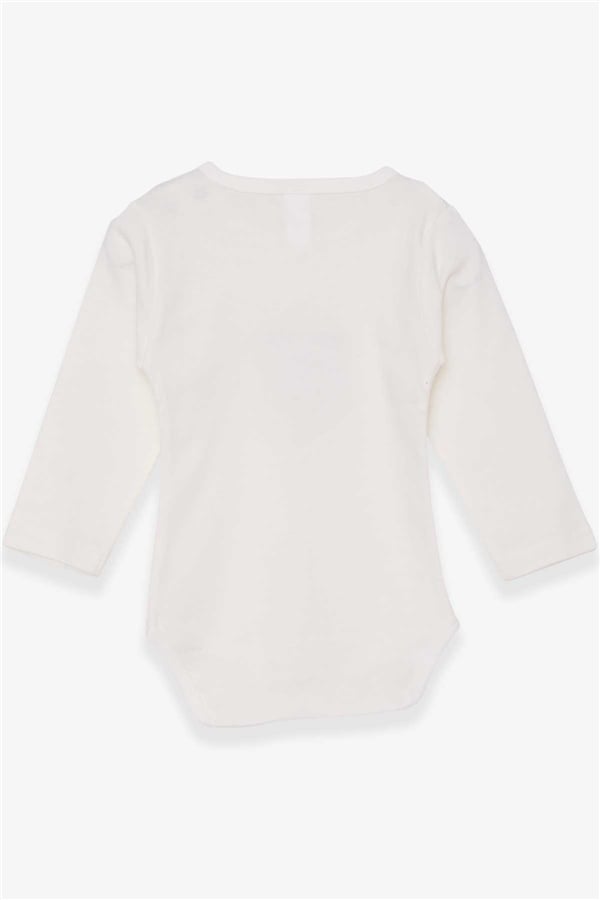 Baby Girl Snap-Button Bodysuit with Unicorn Print, Ecru (9 Months - 1.5 Years)