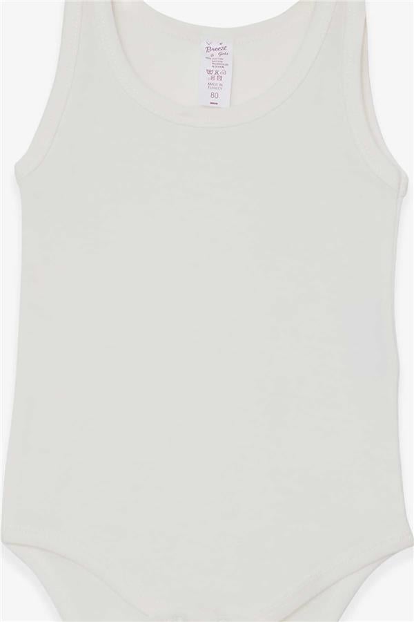 Baby Girl Snap-Button Bodysuit, Ecru (1-2 Years)