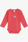 Baby Girl Snap-Button Bodysuit with Printed Text, Coral Color (9 Months-3 Years)