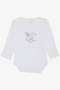 Baby Girl Snap-Button Bodysuit, Friendship Theme, Princess Kittens Print, White (9 Months-3 Years)