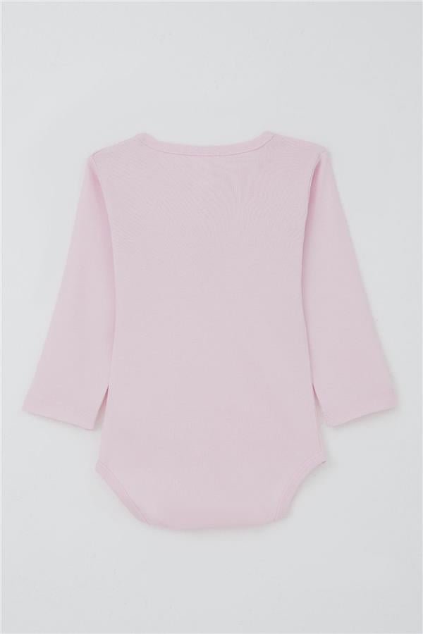 Baby Girl Snap-Button Bodysuit with Love Theme, Kitten Print, Pink (9 Months-3 Years)