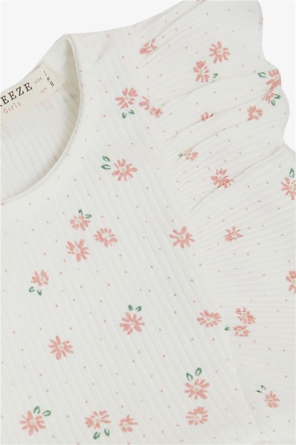 Baby Girl Dress with Flowers, Tulle and Ruffles, Ecru (9 Months - 1.5 Years)