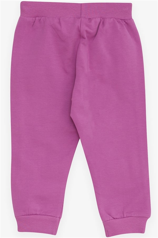 Baby Girl Sweatpants with Elephant Print, Purple (6 Months-1.5 Years)