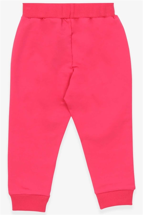 Baby Girl Sweatpants with Cat Print, Coral Color (6 Months-1.5 Years)