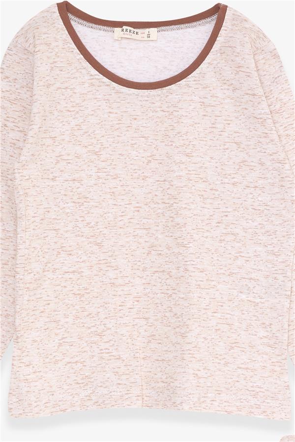 Baby Girl Pajama Set, Patterned Beige Melange (9 Months - 1 Year)