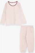 Baby Girl Pajama Set, Patterned Beige Melange (9 Months - 1 Year)