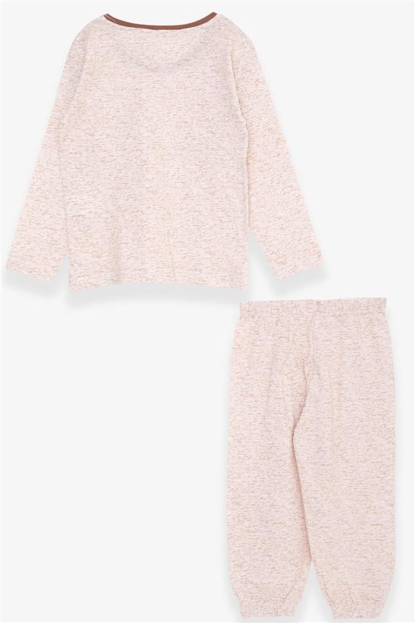 Baby Girl Pajama Set, Patterned Beige Melange (9 Months - 1 Year)