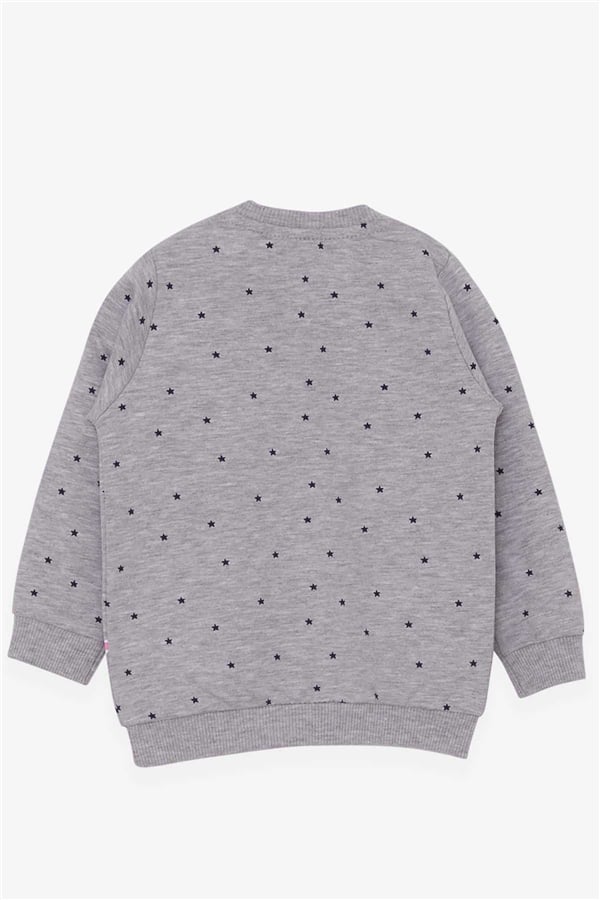 Baby Girl Sweatshirt Happy Kittens Grey Melange (4 Months-1.5 Years)