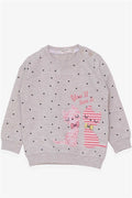 Baby Girl Sweatshirt Happy Kittens Beige Melange (4 Months-1 Years)