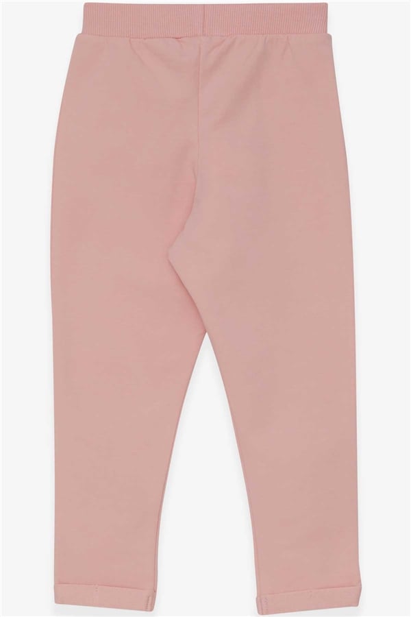 Baby Girl Leggings Pants with Rabbit Embroidery, Powder Pink (9 Months-1 Years)