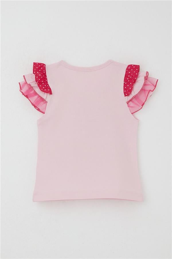 Baby Girl Leggings Set with Ballerina Print and Bandana, Powder Pink (6 Months-1.5 Years)
