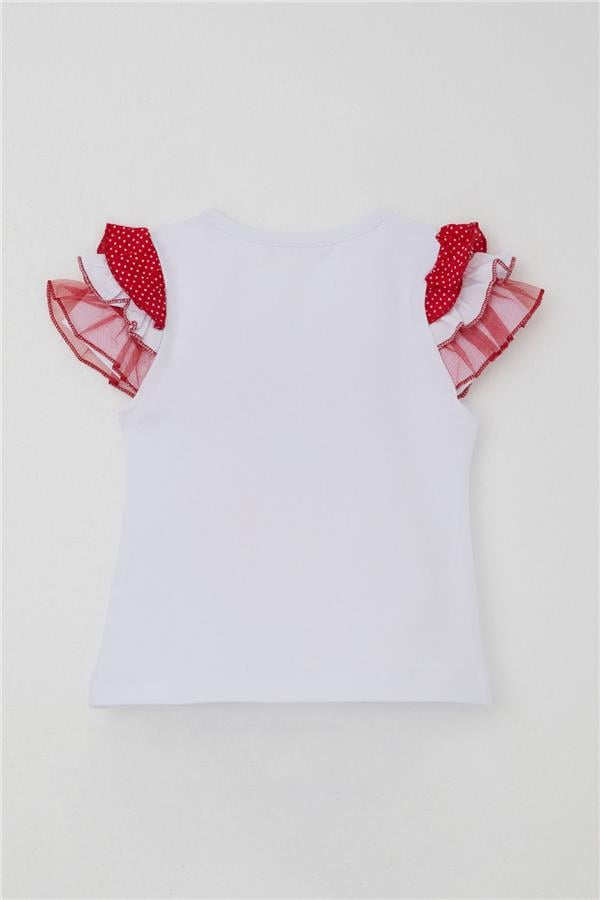 Baby Girl Leggings Set with Ballerina Print and Bandana, White (6 Months-2 Years)