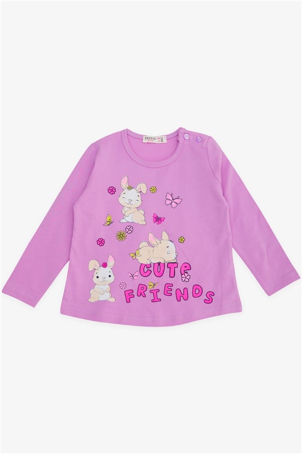 Baby Girl Leggings Set with Rabbit Print, Lilac (9 Months - 1.5 Years)