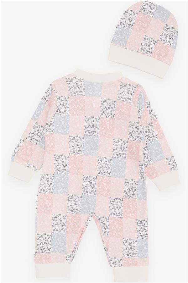 Baby Girl Romper, Colorful Patchwork Pattern, Mixed Colors (0-6 Months)