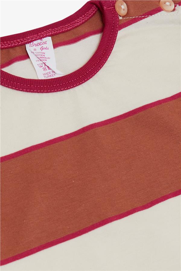 Baby Girl Long-Sleeve T-Shirt, Striped Pattern, Mixed Colors (9 Months-1.5 Years)