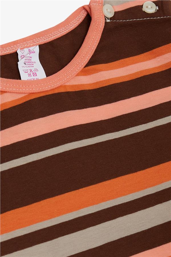 Baby Girl Long-Sleeve T-Shirt, Striped Pattern, Mixed Colors (9 Months-3 Years)
