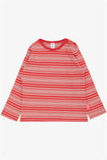 Baby Girl Long-Sleeve T-Shirt, Striped, Pomegranate Blossom (9 Months-1 Years)