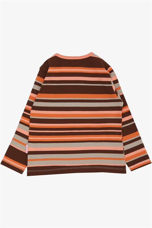 Baby Girl Long-Sleeve T-Shirt, Striped Pattern, Mixed Colors (9 Months-3 Years)