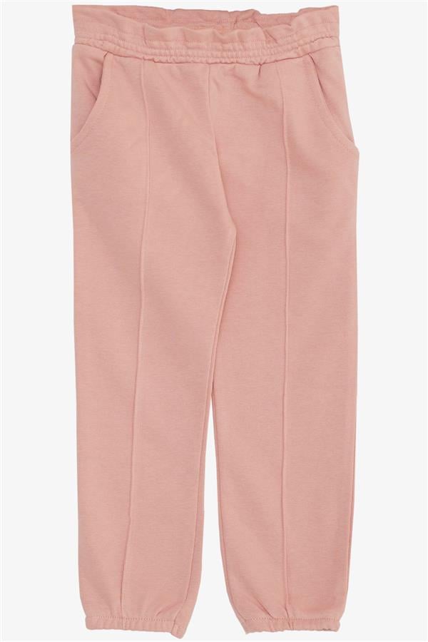 Baby Girl Bottoms with Elastic Waistband and Pockets, Rose Pink (1-2 Years)