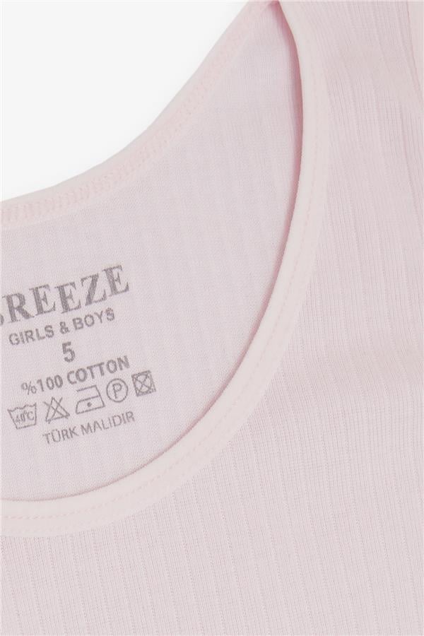 Girls' Tank Top, Wide Straps, Ribbed, Pink (Ages 3-11)