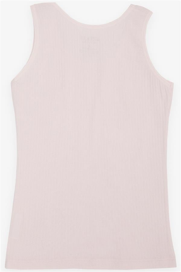 Girls' Tank Top, Wide Straps, Ribbed, Pink (Ages 3-11)